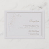 フェイクエンボスオーキッドフレームアイボリー披露宴結婚ズ エンクロージャーカード (正面)