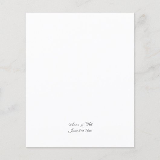 フェイクエンボスオ伝統的ラ結婚ンのメニュー (裏面)