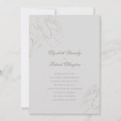 フェイクエンボスクラシックバラフォーマルアイボリー結婚s 招待状 (正面)