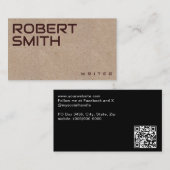 フェイクエンボスクラフト紙スタイル 名刺 (正面/裏面)