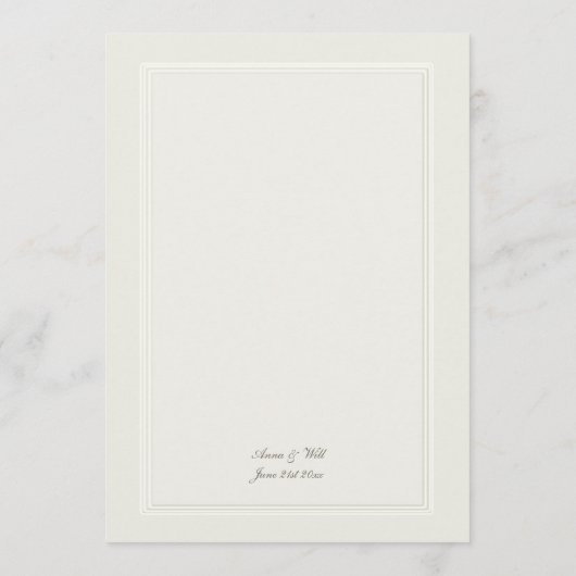 フェイクエンボストリプル伝統的フレ結婚ーム メニュー (裏面)