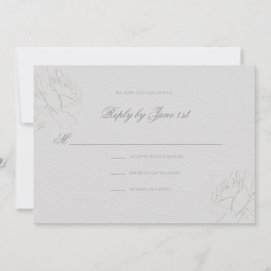 フェイクエンボスバラアイボリークラシック結婚の応答 (正面)