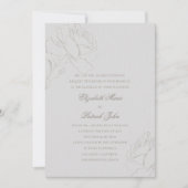 フェイクエンボスバラフォーマルアイボリー親結婚の 招待状 (正面)