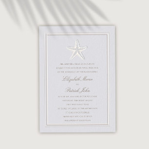 フェイクエンボスヒトデフォーマルィ結婚ス 招待状