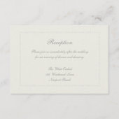 フェイクエンボスビーズ付きフレームベージュ色披露宴結婚 エンクロージャーカード (正面)