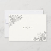 フェイクエンボスピオクラシックニーシッ結婚チサンキュー サンキューカード (正面)