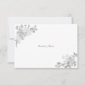 フェイクエンボスピフォーマルオニー結婚シック サンキューカード (正面)