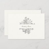 フェイクエンボスピフォーマルオニ結婚ールさん サンキューカード (正面/裏面)