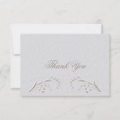 フェイクエンボスリリーフォーマルバレー結婚カップル サンキューカード (正面)