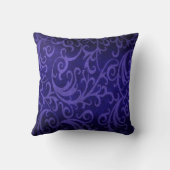 フェイクエンボスレザースワール王室のパープル クッション (裏面)