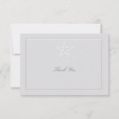 フェイクエンボス沿岸のヒトデフォーマル結婚ス サンキューカード (正面)