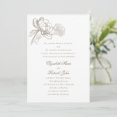 フェイクエンボス牡丹フォーマル親ホスト結婚の 招待状 (スタンド正面)
