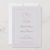 フェイクエンボス航海のフォーマルアイボリー結婚s セーブザデート (正面)