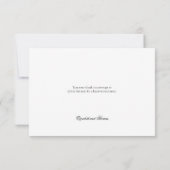 フェイクエンボス蘭エレガントな結婚式ありがとう サンキューカード (裏面)