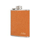 フェイクオレンジレザー フラスク (左)