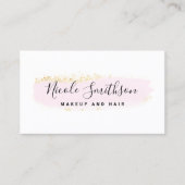 フェイクグリッターと水彩ブラシストロークのロゴ 名刺 (正面)