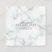 フェイクグリッターまつげサロン白黒 スクエア名刺 (裏面)