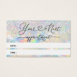フェイクグリッターアポイントメントカード
