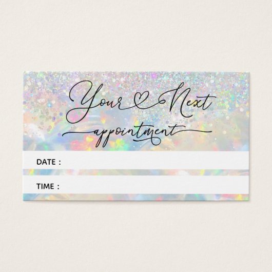 フェイクグリッターアポイントメントカード (正面)