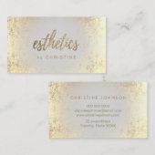 フェイクグリッターエステ・スクリプトデザイン・ビジネス・カード 名刺 (正面/裏面)