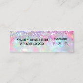 フェイクグリッターオパールミニ名刺 スキニー名刺 (裏面)