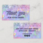 フェイクグリッターオペ感謝していルあなた名刺 名刺 (正面/裏面)