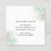 フェイクグリッターオンターコイズ水色・ スクエア名刺 (裏面)