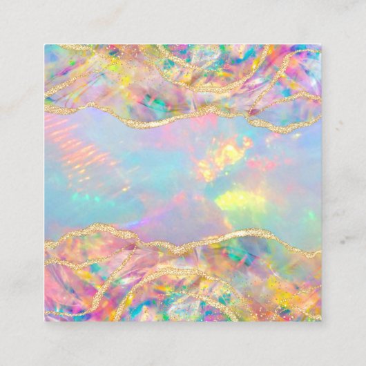 フェイクグリッターオ感謝していパル割引カード スクエア名刺 (裏面)