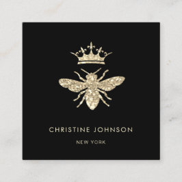 フェイクグリッタークイーンbeeロゴ スクエア名刺