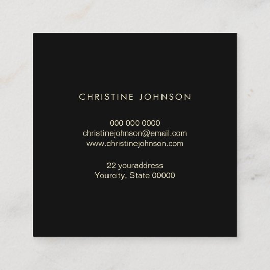 フェイクグリッタークイーンbeeロゴ スクエア名刺 (裏面)