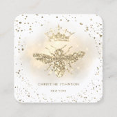 フェイクグリッタークイーンbeeロゴ スクエア名刺 (正面)