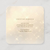 フェイクグリッタークイーンbeeロゴ スクエア名刺 (裏面)