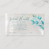 フェイクグリッターサロンアポイントメントカード 名刺 (正面)