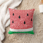 フェイクグリッタースイカ切り クッション (ブランケット)