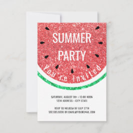 フェイクグリッタースイカ夏パーティー 招待状