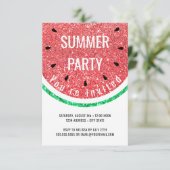 フェイクグリッタースイカ夏パーティー 招待状 (スタンド正面)