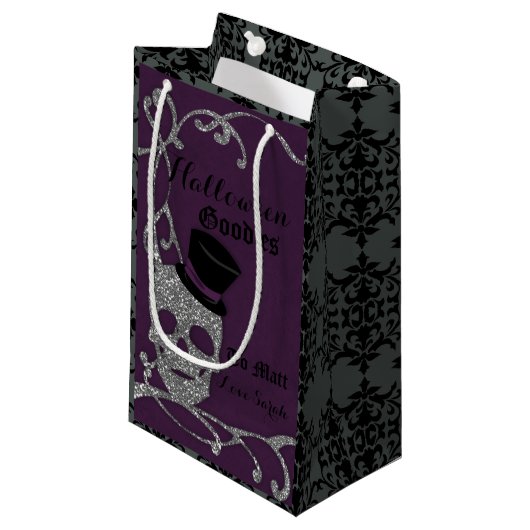 フェイクグリッタースカルグッドバッグ スモールペーパーバッグ (正面アングル)