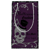 フェイクグリッタースカルグッドバッグ スモールペーパーバッグ (正面)