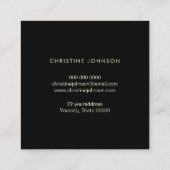 フェイクグリッタードリップクイーンビーのロゴ スクエア名刺 (裏面)