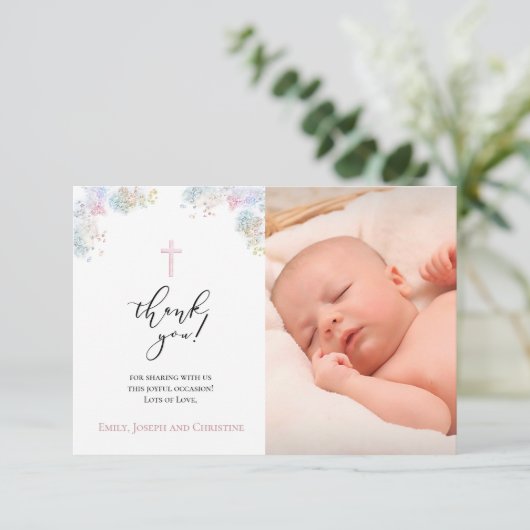 フェイクグリッターバプテ感謝していィスお嬢さん 招待状 (スタンド正面)