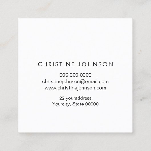 フェイクグリッターパステル色 スクエア名刺 (裏面)