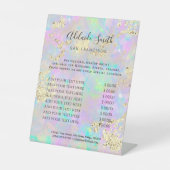 フェイクグリッターパステルopal価格表台座標識 台座サイン (正面)