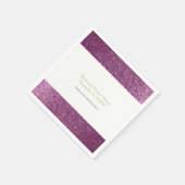 フェイクグリッターパープ結婚リン スタンダードカクテルナプキン (角)