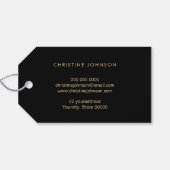 フェイクグリッタービーひまわり商品ラベル ギフトタグ (裏面横)