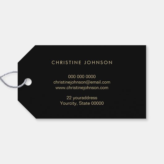 フェイクグリッタービーひまわり商品ラベル ギフトタグ (裏面横)