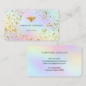フェイクグリッタービーパステルの色の背景 名刺 (正面/裏面)