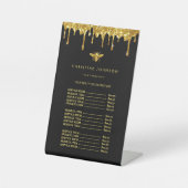 フェイクグリッタービー価格表台座標識 台座サイン (正面)