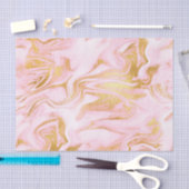 フェイクグリッターピンクの流体大理石のテクスチャ 薄葉紙 (クラフト)