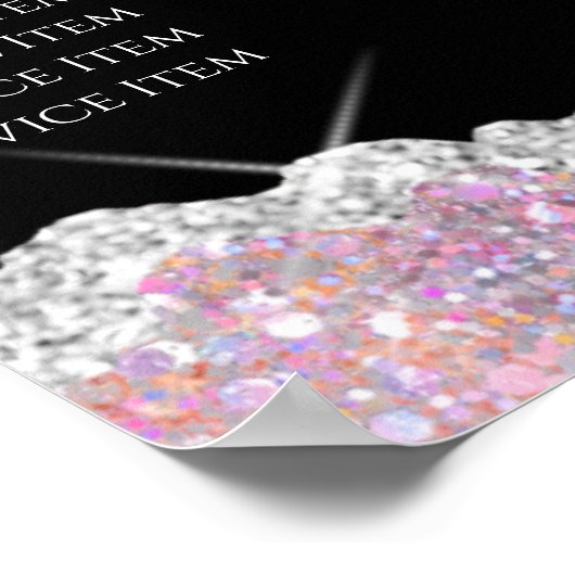 フェイクグリッターピンクシークイン価格表 ポスター (角)