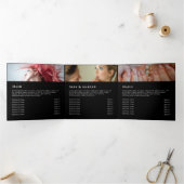 フェイクグリッターピンクセイン3折パンフレット 三つ折りカード (内部)